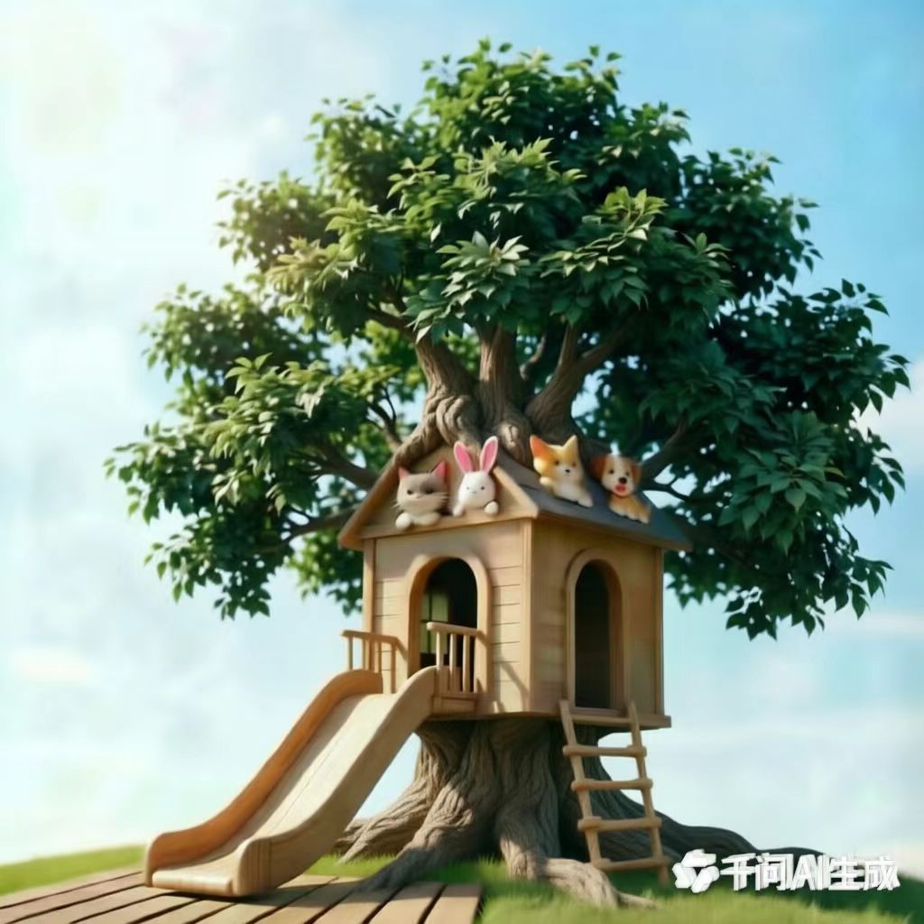 AI 生成树屋效果图